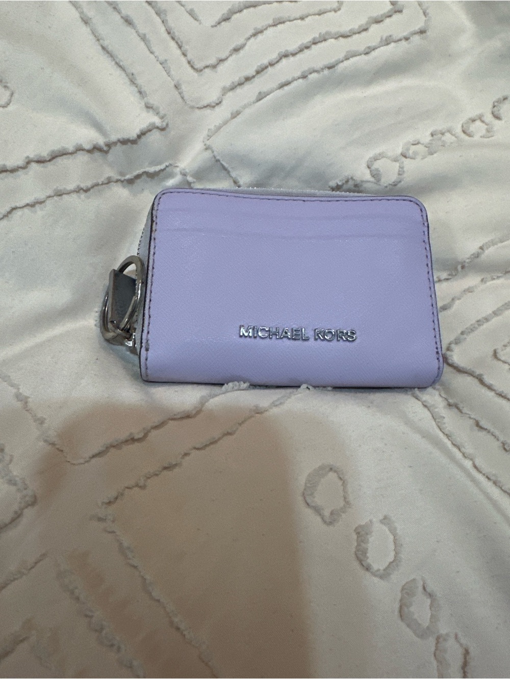 Michael Kors Lilac Leather Card Holder Keyring